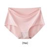Nahtlose High-Waist-Tanga in Übergröße aus Eis-Seide mit antibakteriellem Baumwollzwickel für Damen
