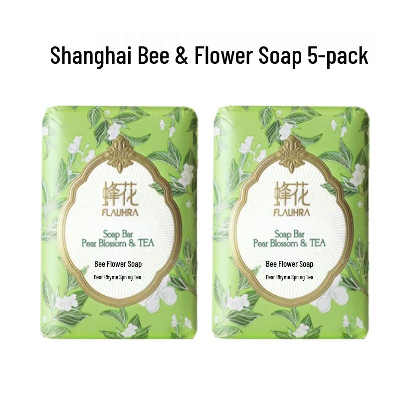 

Bee Flower Pear & Green Tea Scented Soap 5-Pack
