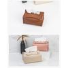PU Leather Tissue Box Rectangular Paper Towel Container Elegant Tissues Storage Box Refillable Napkin Dispenser Rack