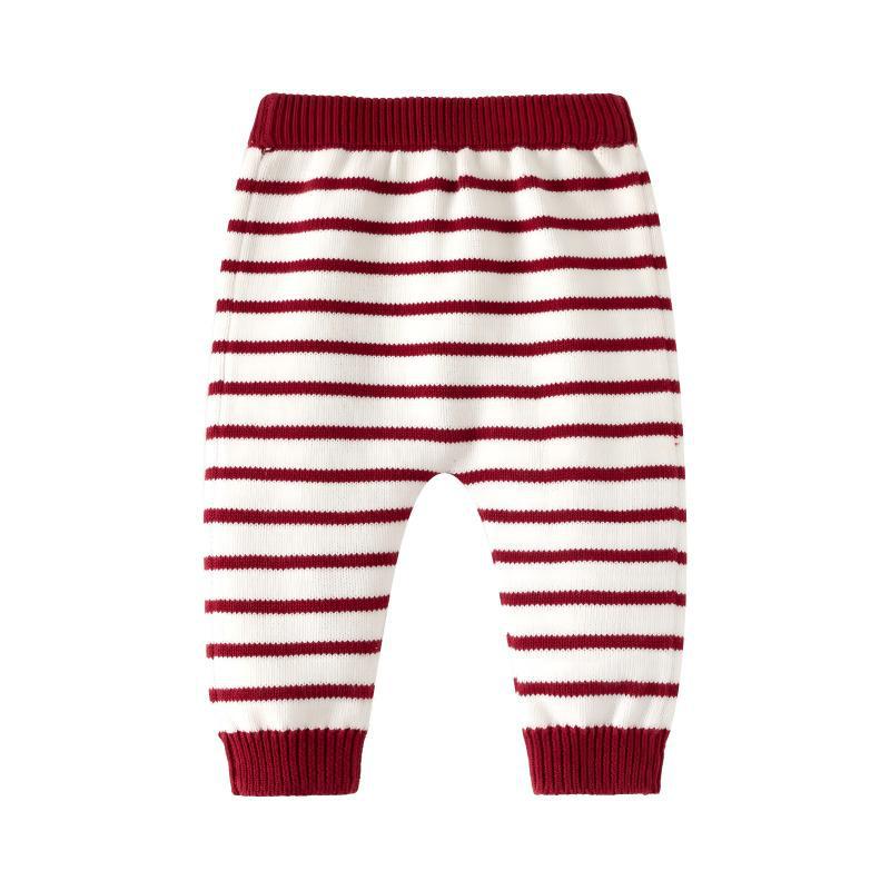 

Wine Red Baby Knitted Set: Stylish Cardigan & Pants - Perfect 100-Day or First Birthday Gift 73cm