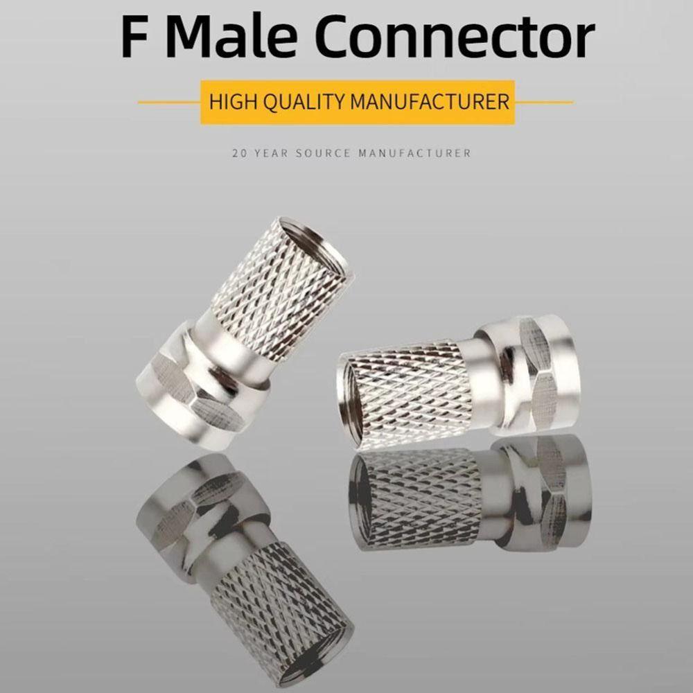 10Pcs 75 Ohm F Type Coaxial Adapter Coax Cable Quick Connector  for TV Satellite Antenna Coax Cable