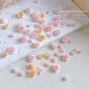 100Pcs Nail Art Mini Flower Resin Gem Stones Diy Nail Crafts 3D Stickers For Gel Polish Nail Accessories Multi-Colors Rose