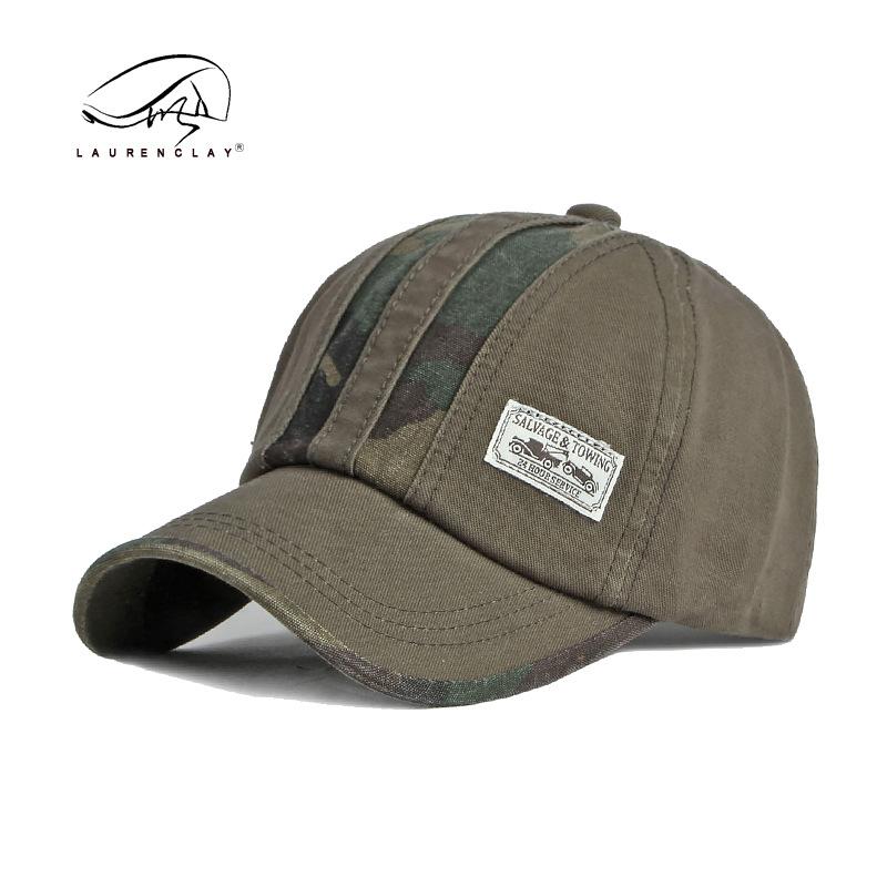 Personalized Washed Cotton Sewing Label Cap Soft Top Women's Spring and Summer Sun Protection Sunshade Camouflage Baseball Hat Male Tide