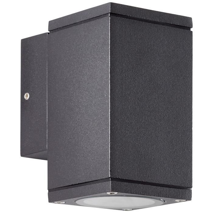 Outdoor Wall Light - BRILLIANT - HALLY - Metal and Glass - Anthracite - GU10 LED - 1 X 10 W IP44