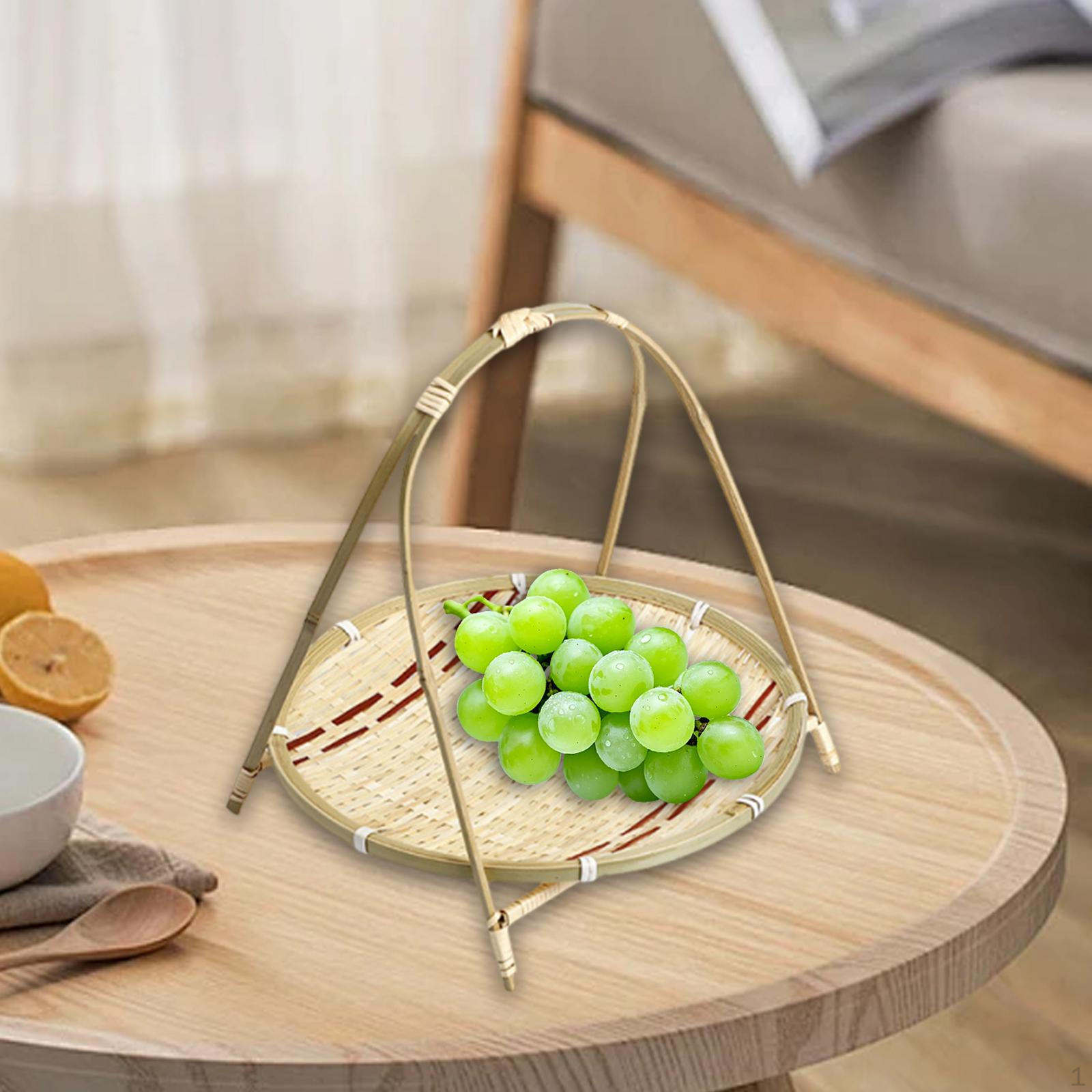 

Бамбуковая плетеная корзина, организация кухонного стола, переносная, для хранения фруктов, овощей и фруктов Style D