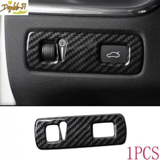 For Volvo XC40 -22 Carbon Fiber Style Headlight Button Frame Cover Trim