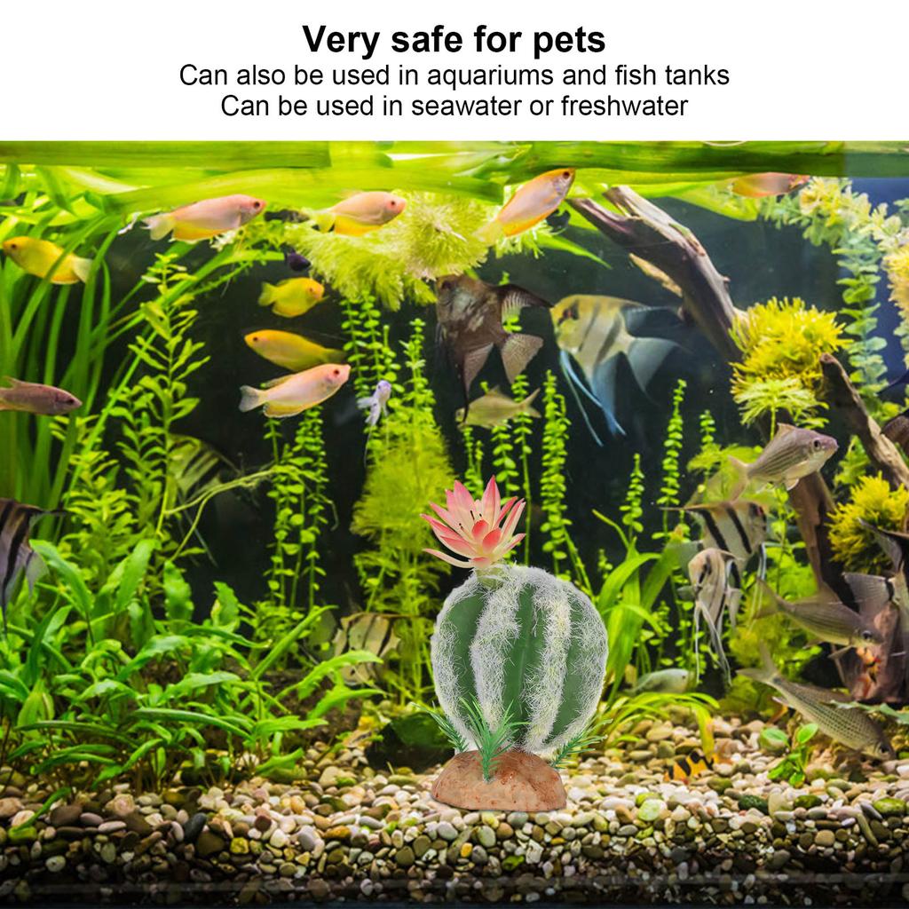Artificial Plants Fake Desert Plants Reptile Decor Plastic Resin High Simulation   with Non-Toxic for Terrarium