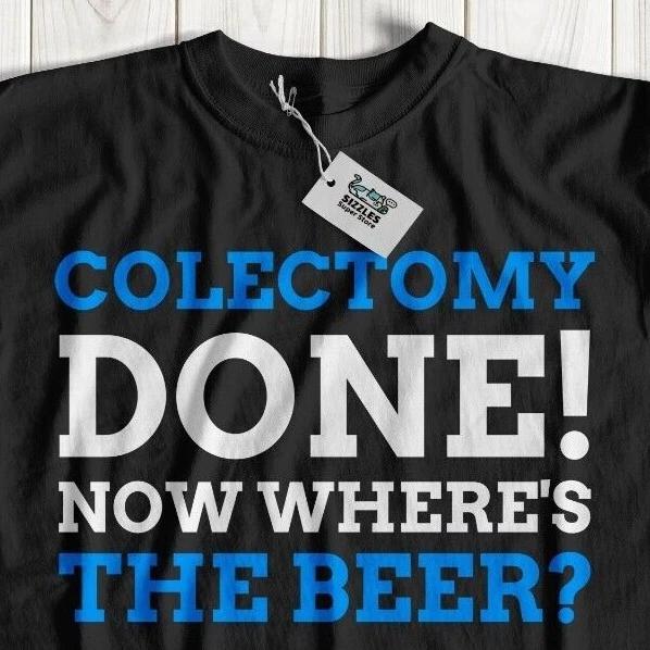Funny Colectomy T-Shirt Colon Cancer Surgery Gifts Diverticulitis Recovery Tee L