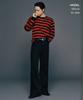 MUSINSA STANDARD Bold Stripe Long Sleeve T-Shirt [Black/Red]