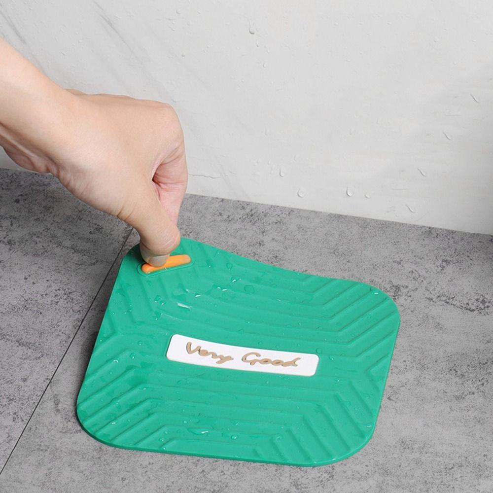 Silicone Floor Drain Cover 15*15cm Water Stopper Durable Shower Deodorant Pad  Sink