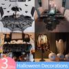 2025 Halloween Decorations Black Lace Spider Web Tablecloth Table Runner Fireplace Mantel Scarf Halloween for Home Party Decor
