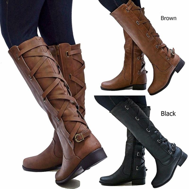 Hebilla de moda para mujer montando botas vaqueras hasta la rodilla comprar  a buen precio — entrega gratuita, reseñas reales con fotos — Joom