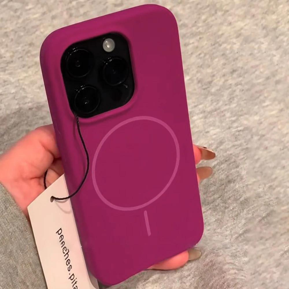 Luxus Flüssigsilikon Hülle Für iPhone 17 Pro 16 15 14 13 12 Pro Max 11 für Magsafe Magnetische Kabellose Ladung Stoßfest Capa