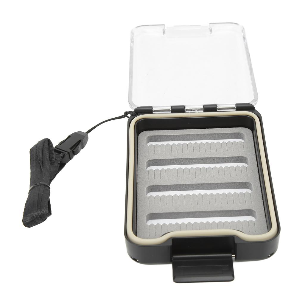 Slim Fly Fishing Box Sponge Insert Waterproof Fly Fishing Hook Box Lightweight Large Capacity with