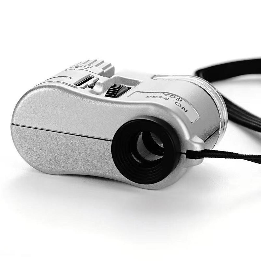 60x ruční přenosný led mini lupový mikroskop Lupa Detektor peněz světlo s úložnou taškou