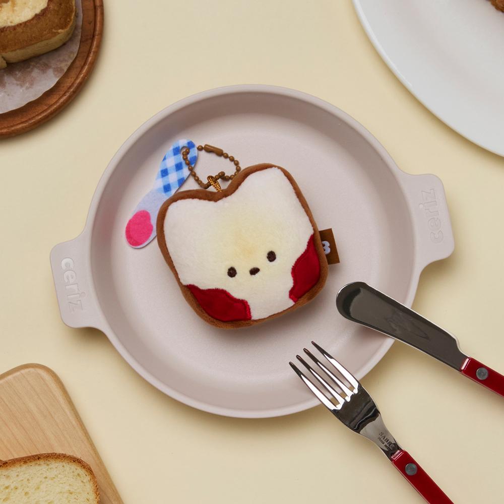 Line Friends MININI Dessert Cafe BNINI Jam Toast Plush Keychain