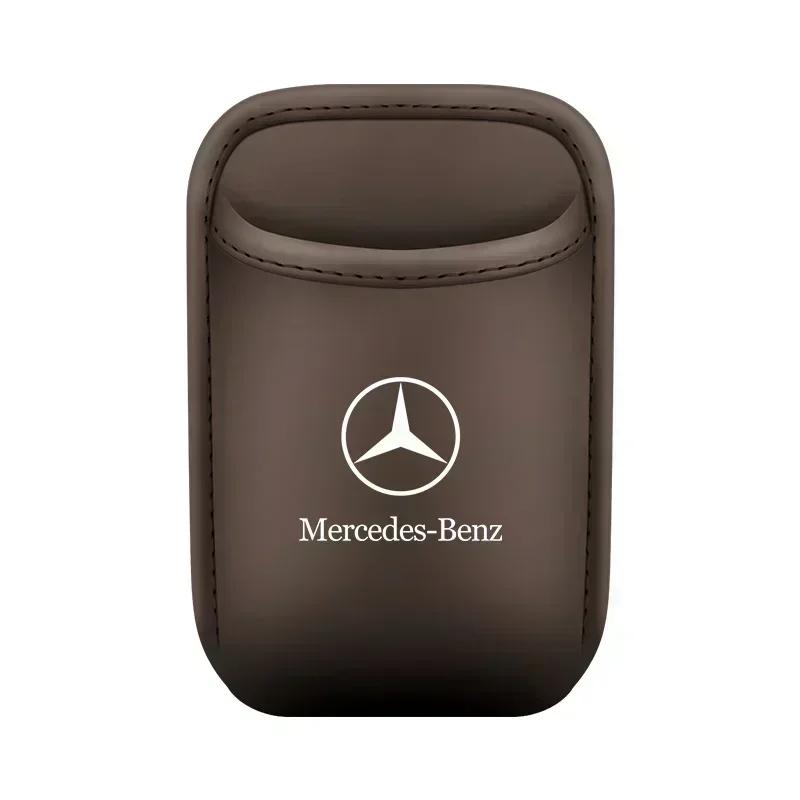 For Mercedes Benz A C E S G Class GLC CLE CLA GLB GLS W177 W205 W213 W222 X167 AMG Leather Water Cup Storage Box