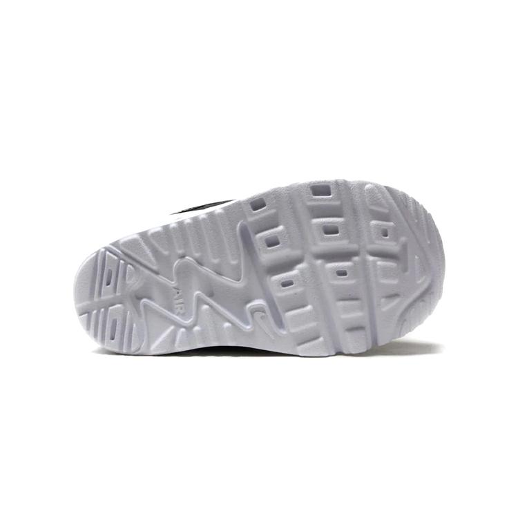 Nike Air Max Tiny 90 Fabric Low top Toddler Shoes Black White Infant And Toddler 881924-007