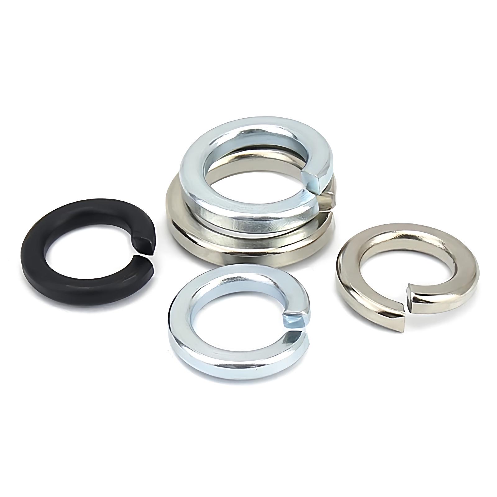 Stainless Steel Spring Lock Washer for Nuts and Screws, Sizes M2-M24 M2 Spring Washer, White Zinc, 200 pcs