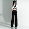 Lazy Wind Straight Jeans Women's 2025 Autumn and Winter New High Waist Thin Small Wide Legs Mopping Denim