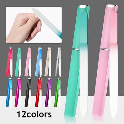 Crystal Glass Nail File Fingernail Pedicure Manicure Finger Buffer Etched Filin
