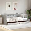 VidaXL Daybed with Drawers, Sofa Bed with Storage, Guest Bed, Living Room Bedroom Furniture, Modern, Grey 3280856