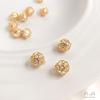 14K Gold-Filled Zirconia Heart & Clover Pendant for DIY Jewelry