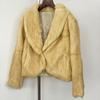 OFTBUY Real Rabbit Fur Coat Winter Jacket Women Thick Warm Elegant Outerwear Streetwear Fashion Turn-down Collar