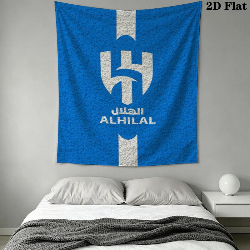 Al Ahli Wall Tapestry Aesthetic Wall Hanging Printed Fabric Blanket Decorative Tapestries for Bedroom Living Room Home Decor