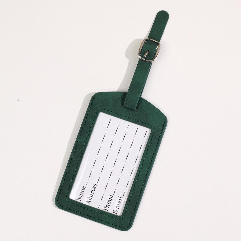 Leather Luggage Tag Name Address ID Holder Travel Accessories Baggage Label Suitcase Tag