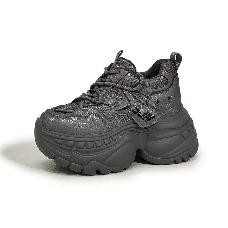 Platform Dad Shoes Women's 2025 Autumn and Winter New Lace-up Versatile Casual Sports Shoes Muffin Non-slip Inner Height-increasing Women's Shoes