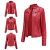 New women's leather jacket women's spring and autumn thin locomotive clothing leather jacket short fashion women's jacket
