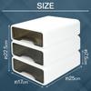 Set of 3 Stackable Drawer-Type Small Item Storage Boxes for Desk Organization, Letter Cases, and Stationery (Colorful)
