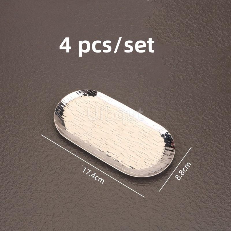 

Hammered Exquisite Stainless Steel Serving small Tray Living Room Bedroom Kitchen Bathroom Jewelry Storage gold decorative tray
