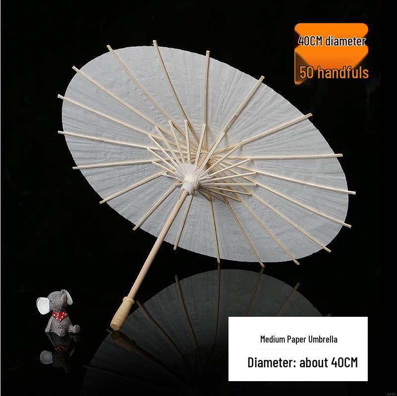 Handmade Children's Oil Paper Umbrella - Chinese Intangible Cultural Heritage, Small Flower Pattern, Ancient Style, Graffiti Material