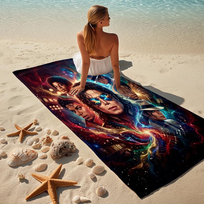 Michael Jackson Stilvolles Digitaldruck Strandtuch Schnelltrocknende Saugfähige Decke Für Strand Pool Fitnessstudio Reisen