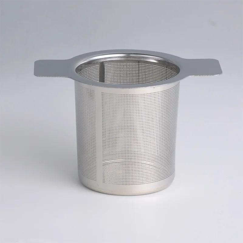 High Quality Tea Infuser Stainless Steel Coffee Tea Strainer Grid Binaural Net Leak Tea Mesh Tea Filter Tea Accessory