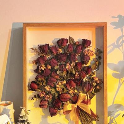 Acrylic Hollow Picture Frame Dried Flower Frames for Table Decor Solid Wood Photo Frame DIY Frame for Home Decoration Gifts