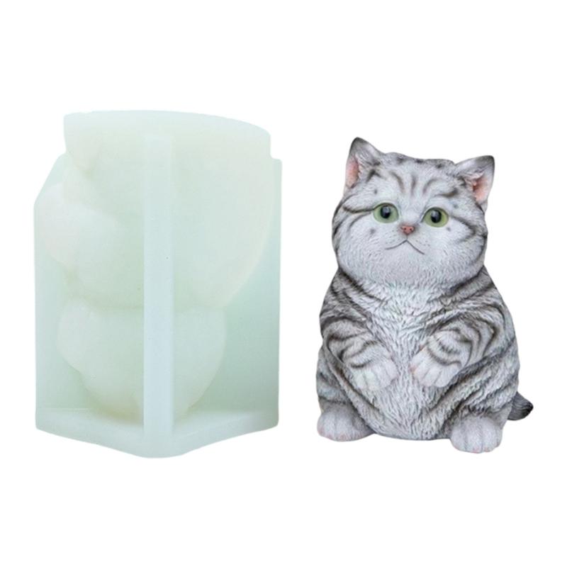 Cats Shape Silicone Candle Molds for Candle Soap Gypsum Decorations, Plaster Silicone Molds Animal Silicone Candle Molds