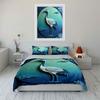 Crane Art Decor Set Soft Comfortable Duvet Cover Bedding Set Included 1*Duvet Cover & 2*Pillowcases, Gift