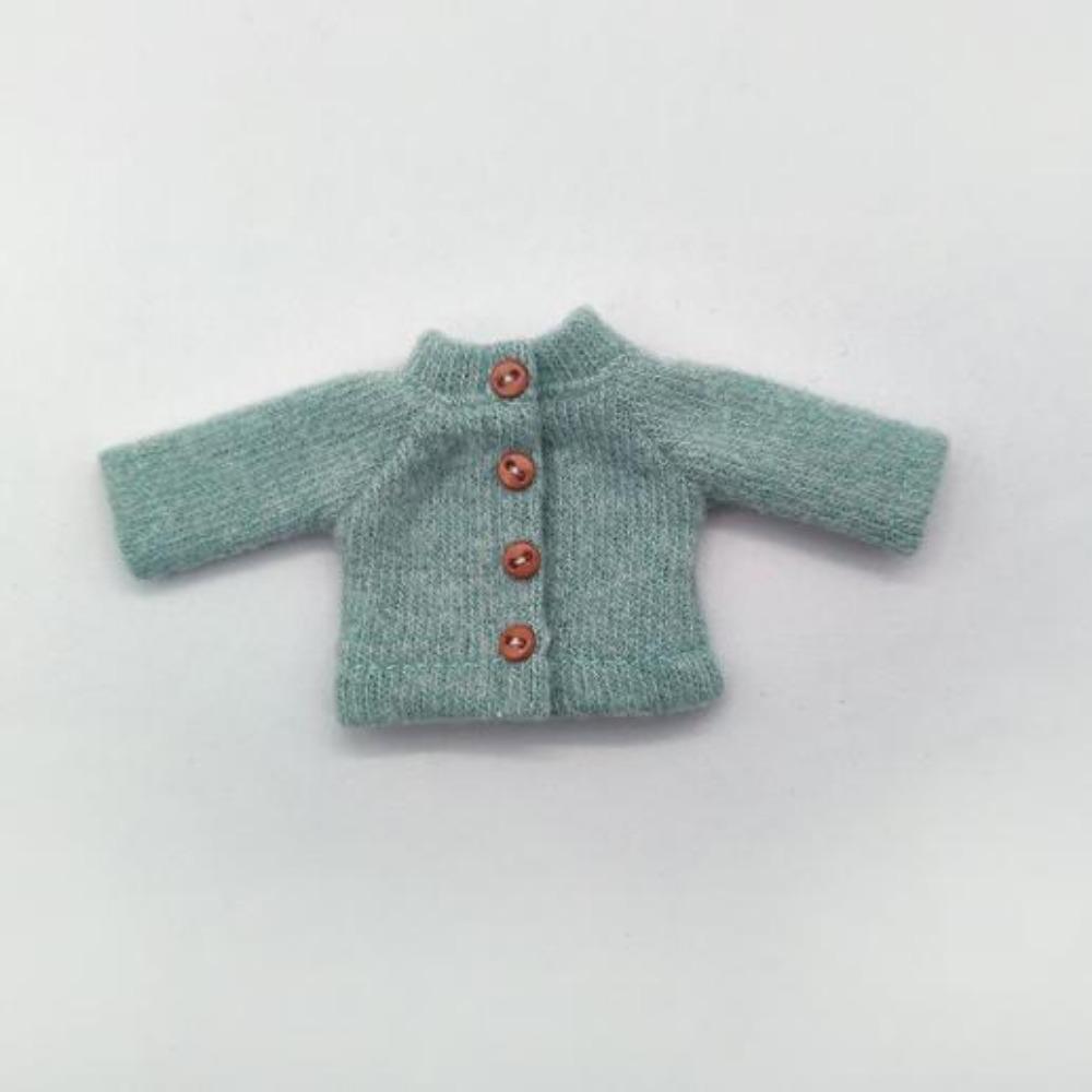 

В язані кардигани ручної роботи для ляльок, дитячі іграшки для DIY подарунків для ляльок 1/11 OB11 / для ляльок 1/12 зелений