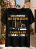 Spanish Los Camioneros No Envejecenorange Line Art Truck And Bold Cambian De Marcha Typography  Unisex All Tshirt