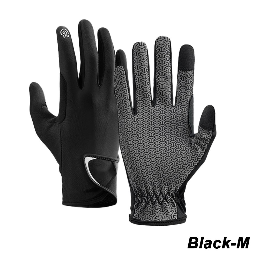 1 paio di guanti da golf sportivi da esterno, ciclismo, alpinismo, antiscivolo, traspiranti, touch screen, guanti sottili in seta di ghiaccio