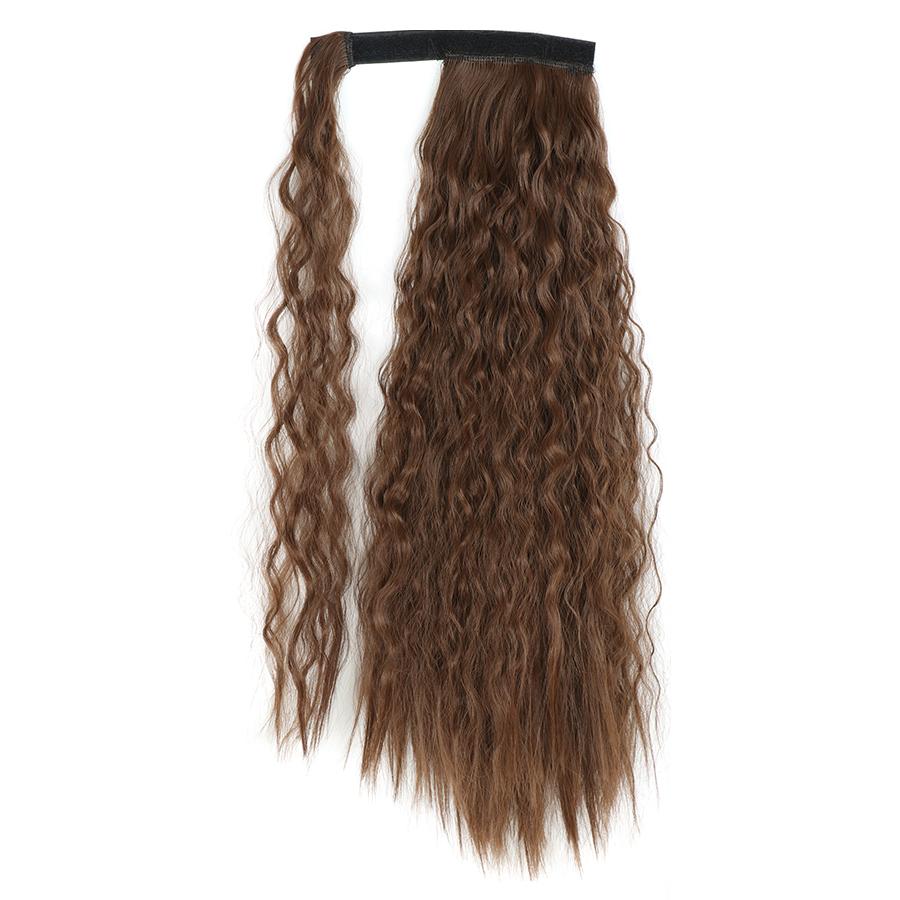 MISS WIG Lifelike Corn Wave Ponytail Wrapped Elevated Natural Extension Hairpin Bundle Hair Ponytail Natural Hair Extension