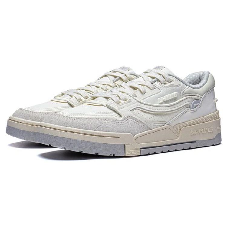 Li Ning 001 Btc Durable Breathable Low Top Skate Shoes Women Skate Shoes White AGCT008-2