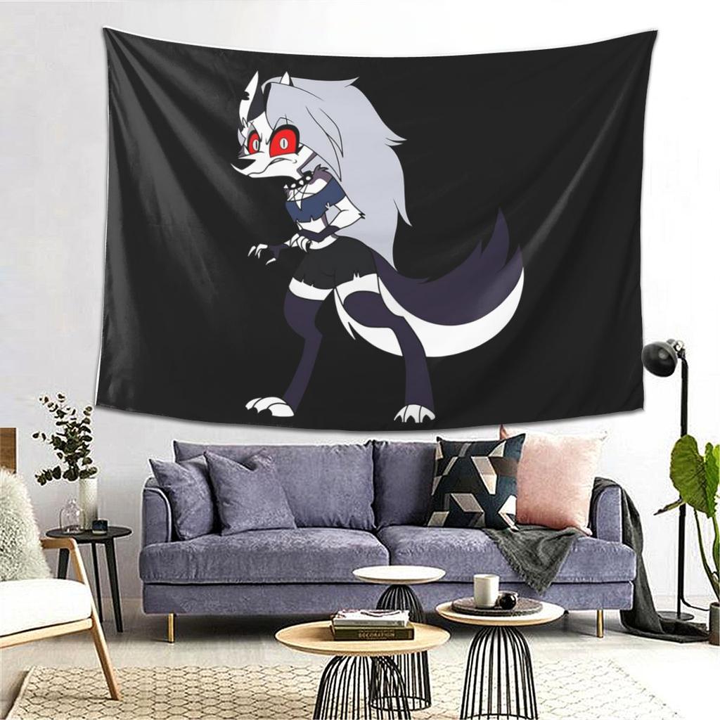 Helluva Boss Loona Tapestry Wall Hanging Aesthetic Home Decor Tapestries for Dorm Room