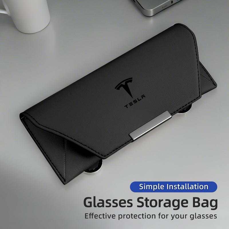 Car Valve Sunglasses Holder Glasses Clip Eyeglasses Box For Tesla Model 3 Y S X 2021 Roadster Cybertruck Juguete
