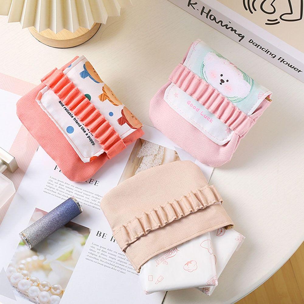 Mini Data Cables Organizer Sanitary Pads Bag Multipurpose Large Capacity Cosmetic Bag Coin Purse