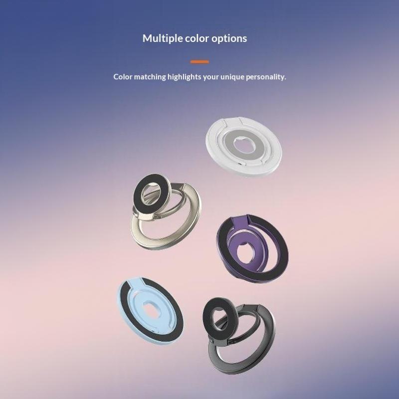 Universal Foldable Phone Ring Holder Strong Magnetic Grip Cute Pastel Shades for Travel Gift