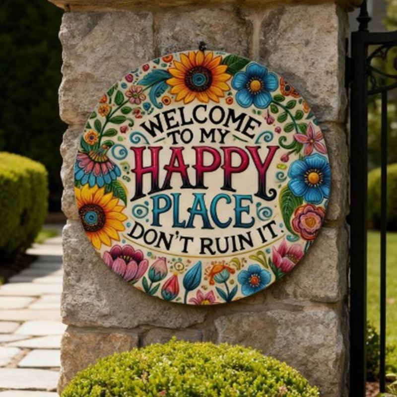 Welcome to Happy Place Plaque Welcome